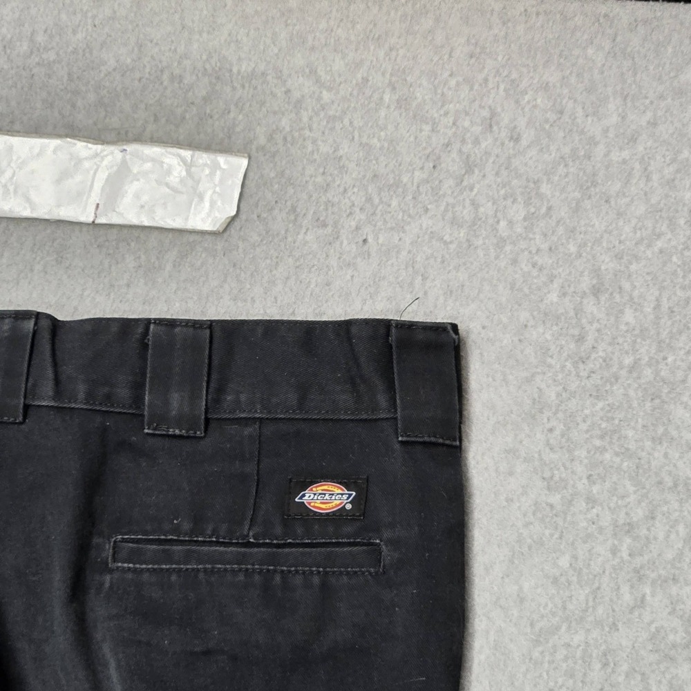 Dickies Men Pants 32X34 Black Chino Twill Slim Straight Button 32" Inseam - Picture 11 of 13